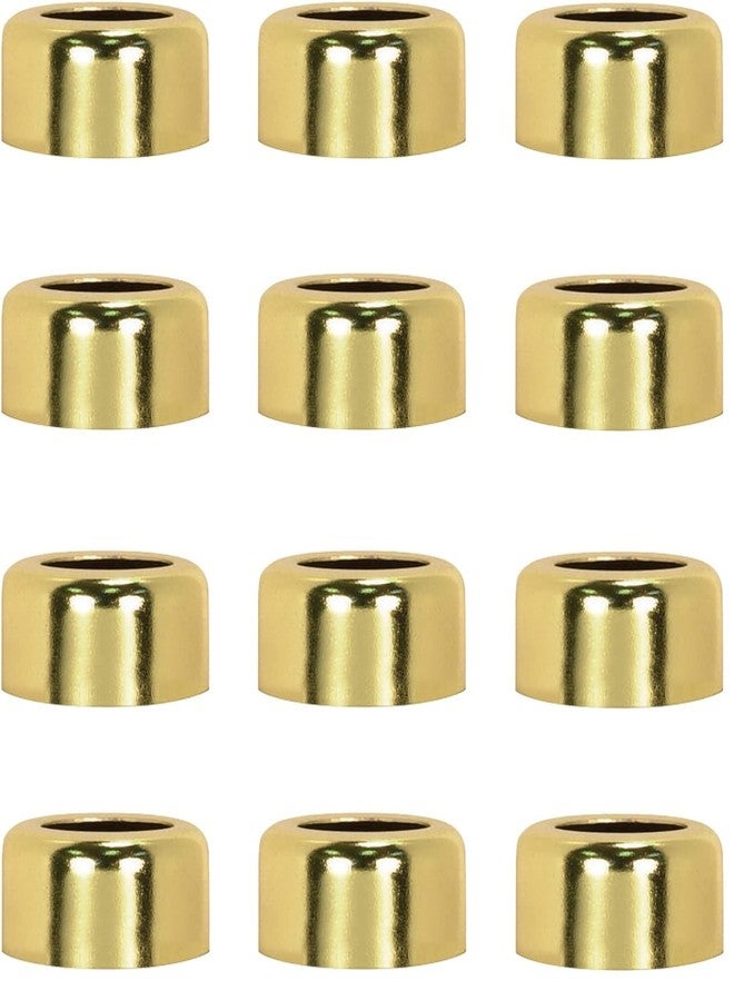 Ciata - 12 Pack - Brass Plated Candle Cover Follower 7/8 inch Inside Diameter, 7/16 inch Height